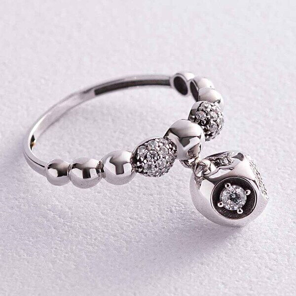 Золотое кольцо шарики с фианитами 038631 детальное изображение ювелирного изделия Золотые кольца с фианитом Золотое кольцо шарики с фианитами 038631 детальное изображение ювелирного изделия Золотые кольца с фианитом