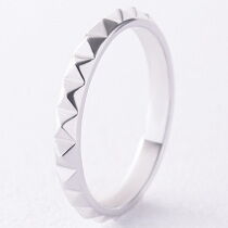 обзорное фото Кольцо в белом золоте Клеш без вставок 039275  Золотые кольца без вставок обзорное фото Кольцо в белом золоте Клеш без вставок 039275   Золотые кольца без вставок