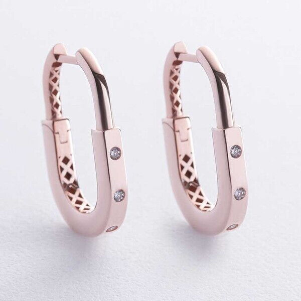 Серьги Camilla в красном золоте с фианитами 038376 детальное изображение ювелирного изделия Золотые серьги с фианитом Серьги Camilla в красном золоте с фианитами 038376 детальное изображение ювелирного изделия Золотые серьги с фианитом