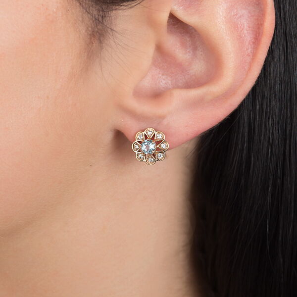 Золоті сережки з топазом 511701 детальне зображення ювелірного виробу