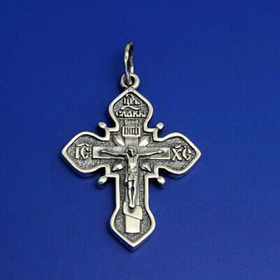 Серебряный подвес крестик 030286 детальное изображение ювелирного изделия Серебряные подвески