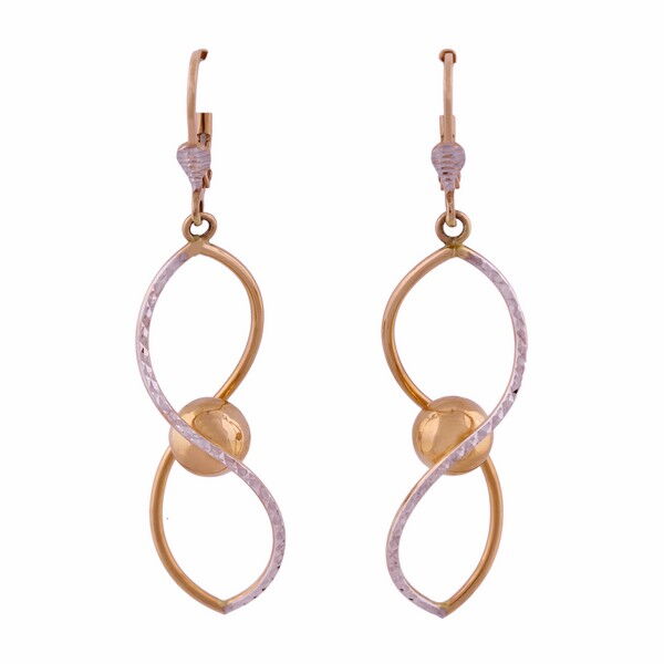 Золотые серьги 80121 детальное изображение ювелирного изделия Золотые серьги подвески