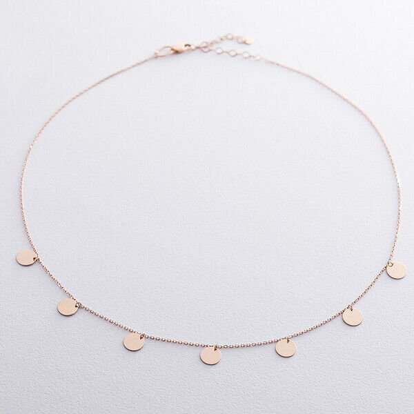 Цепочка в красном золоте с монетками Шерон 037351 детальное изображение ювелирного изделия Золотое колье без камней Цепочка в красном золоте с монетками Шерон 037351 детальное изображение ювелирного изделия Золотое колье без камней