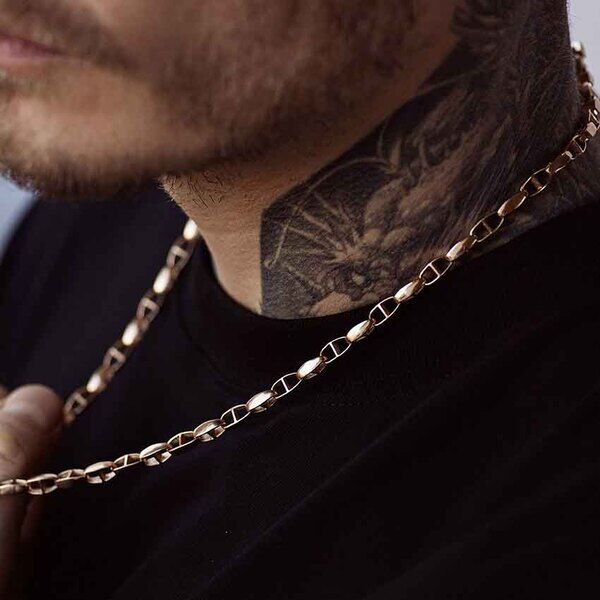 Масивний золотий чоловічий ланцюг без вставок 039076 детальне зображення ювелірного виробу Масивний золотий чоловічий ланцюг без вставок 039076 детальне зображення ювелірного виробу