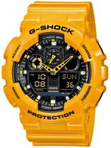 обзорное фото Часы CASIO G-SHOCK GA-100A-9AER (10 369)  Часы мужские