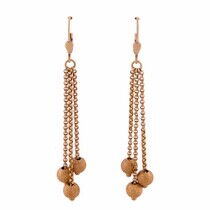 обзорное фото Золотые серьги 80064  Золотые серьги подвески