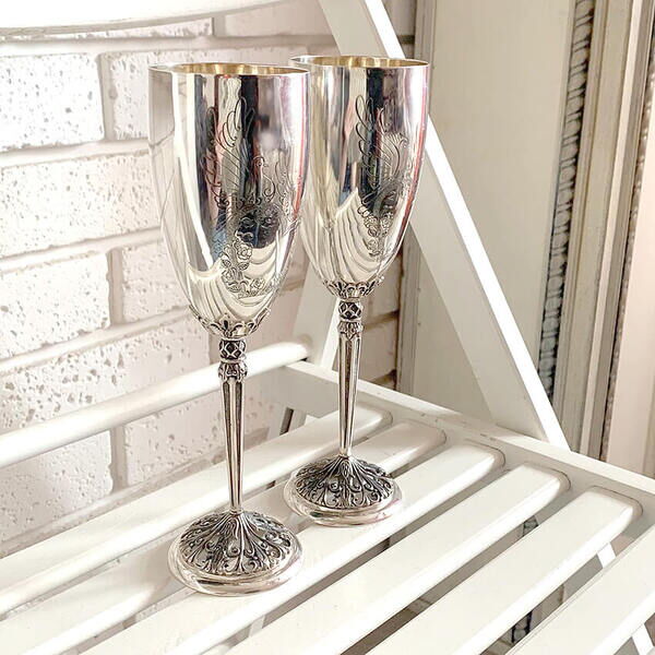 Весільні келихи срібні Весільні келихи срібні