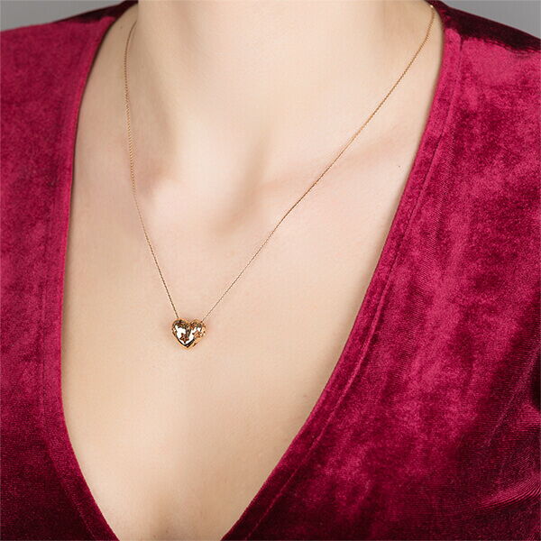 Золотой кулон Сердце 62076 фото