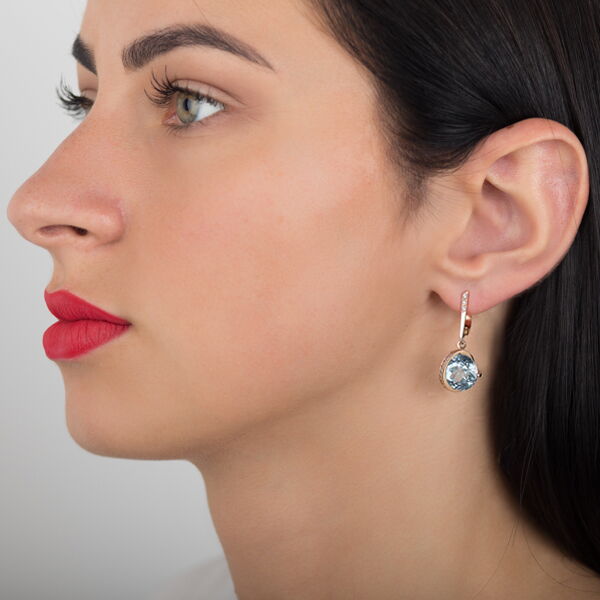 Золоті сережки з топазом 539144 детальне зображення ювелірного виробу