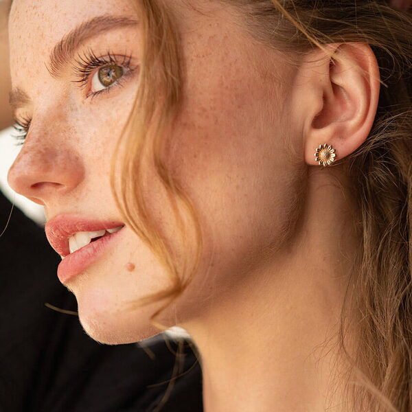 серьги соняшник