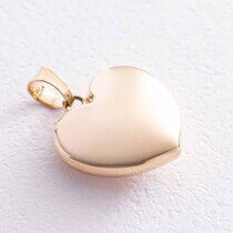 обзорное фото Кулон Сердце в желтом золоте 038757 Золотые подвески без камней обзорное фото Кулон Сердце в желтом золоте 038757  Золотые подвески без камней