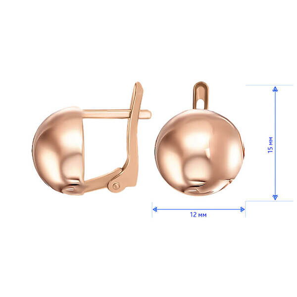 серьги полусферы