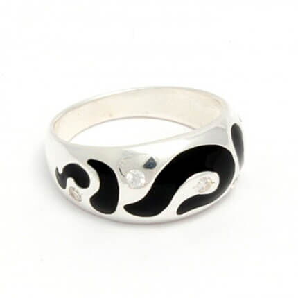 Серебряное кольцо с емалью Сирия 026798 детальное изображение ювелирного изделия Серебряные кольца Серебряное кольцо с емалью Сирия 026798 детальное изображение ювелирного изделия Серебряные кольца