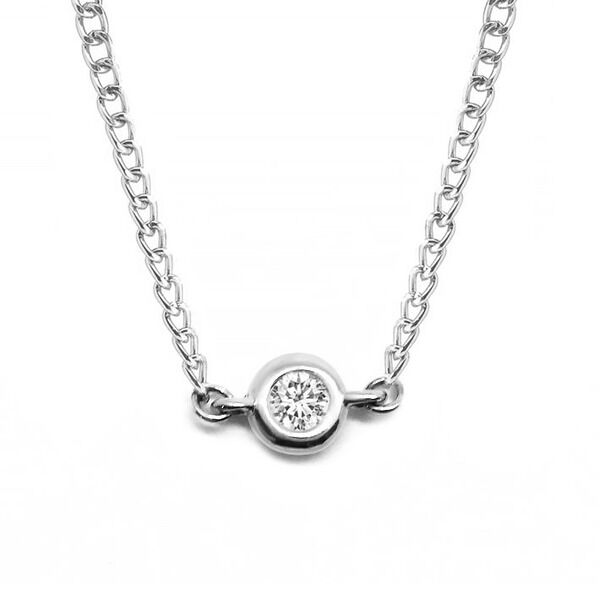 Колье с белым бриллиантом в белом цвете золота 585 пробы 039218 детальное изображение ювелирного изделия Золотое колье с бриллиантами Колье с белым бриллиантом в белом цвете золота 585 пробы 039218 детальное изображение ювелирного изделия Золотое колье с бриллиантами