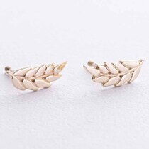 оглядове фото Сережки - пусети Золоті Колоски в жовтому золоті без вставок 039082