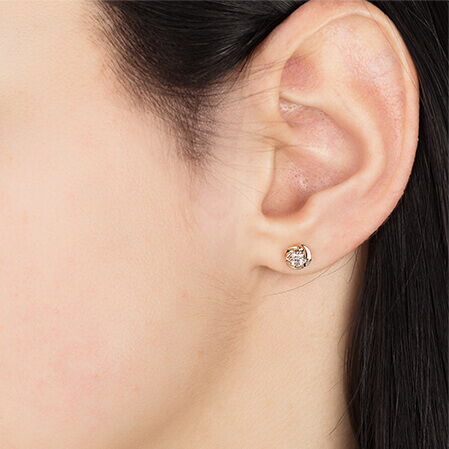 Серьги с бриллиантом 027322 Серьги с бриллиантом 027322