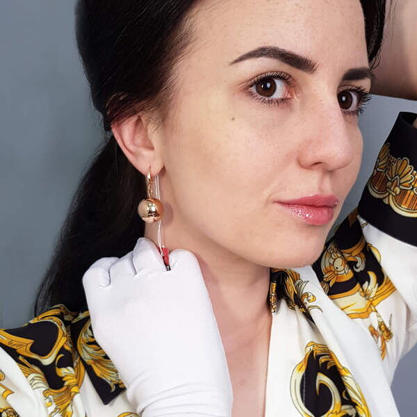 Сережки золотые Шары Сережки золотые Шары