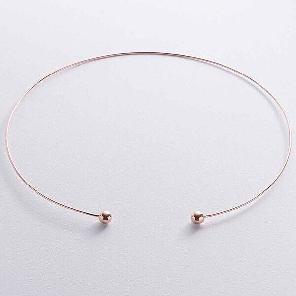 Жесткое золотое колье - чокер Шарики без вставок 039055 детальное изображение ювелирного изделия Золотое колье без камней Жесткое золотое колье - чокер Шарики без вставок 039055 детальное изображение ювелирного изделия Золотое колье без камней