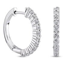 обзорное фото Серьги дорожка из бриллиантов на английской застежке 039239  Золотые серьги с бриллиантами