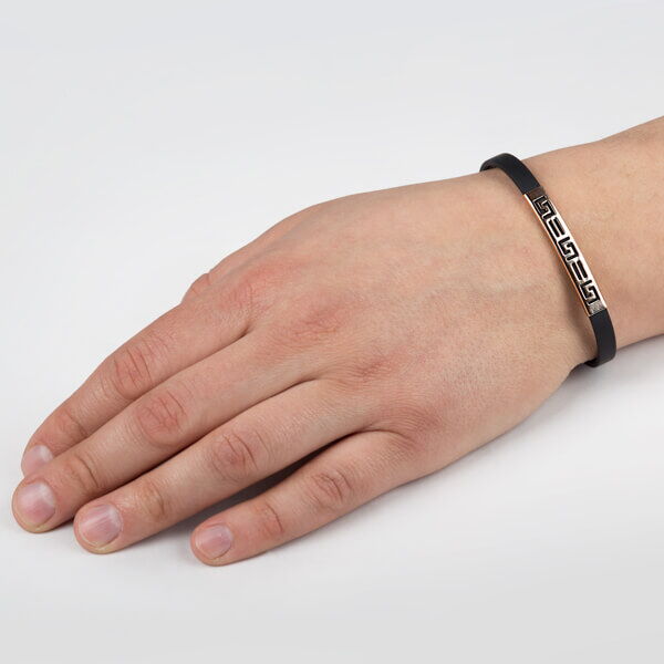 Золотий каучуковий браслет 024260 детальне зображення ювелірного виробу Золотий каучуковий браслет 024260 детальне зображення ювелірного виробу