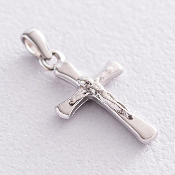 Золотой крестик в белом золоте с распятием 038326 детальное изображение ювелирного изделия Золотые крестики православные Золотой крестик в белом золоте с распятием 038326 детальное изображение ювелирного изделия Золотые крестики православные