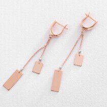 обзорное фото Золотые серьги Нево на английской застежке 038452 Золотые длинные серьги обзорное фото Золотые серьги Нево на английской застежке 038452  Золотые длинные серьги