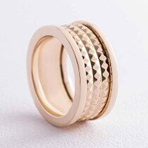 обзорное фото Кольцо Gina в желтом золоте 038659 Золотые кольца без вставок обзорное фото Кольцо Gina в желтом золоте 038659  Золотые кольца без вставок