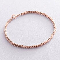 обзорное фото Золотой браслет фантазийного плетения с шариками с алмазной насечкой 037985 Женские золотые браслеты обзорное фото Золотой браслет фантазийного плетения с шариками с алмазной насечкой 037985  Женские золотые браслеты