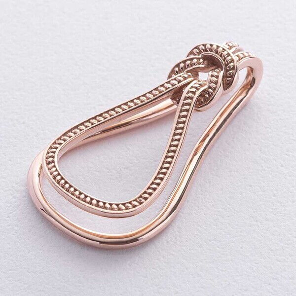 Зажим для денег в красном золоте 038514 детальное изображение ювелирного изделия Золотые значки Зажим для денег в красном золоте 038514 детальное изображение ювелирного изделия Золотые значки