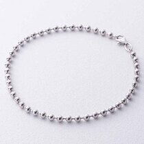 обзорное фото Женский браслет в белом золоте Шарики 039054 Золотые браслеты без камней обзорное фото Женский браслет в белом золоте Шарики 039054  Золотые браслеты без камней