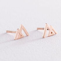 обзорное фото Золотые серьги 925 пробы в виде гор "Карпаты" 037678 Серебряные серьги обзорное фото Золотые серьги 925 пробы в виде гор "Карпаты" 037678  Серебряные серьги