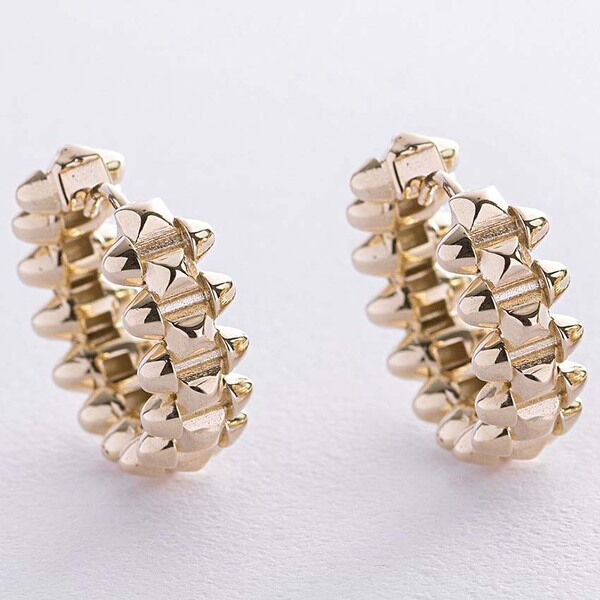 Массивные серьги - кольца Клеш в желтом золоте без вставок 039283 детальное изображение ювелирного изделия Золотые серьги без вставок Массивные серьги - кольца Клеш в желтом золоте без вставок 039283 детальное изображение ювелирного изделия Золотые серьги без вставок