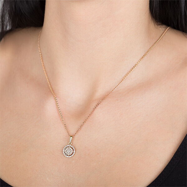 Золотой подвес с бриллиантами  Золотой подвес с бриллиантами