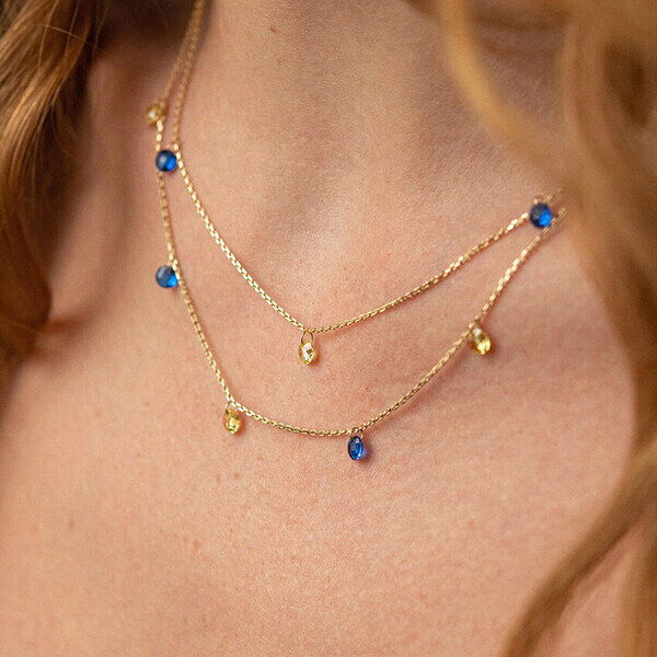 Двойное колье в жёлтом золоте "Украинка" 037473 детальное изображение ювелирного изделия Золотые колье с камнями Двойное колье в жёлтом золоте "Украинка" 037473 детальное изображение ювелирного изделия Золотые колье с камнями