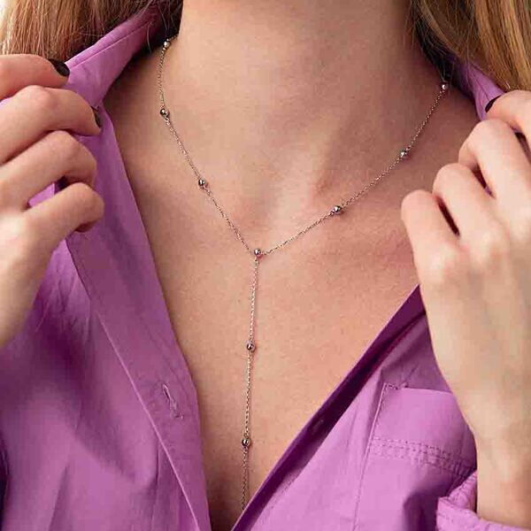 Кольє з кульками в білому золоті Alva DONNA 036053 детальне зображення ювелірного виробу Кольє з кульками в білому золоті Alva DONNA 036053 детальне зображення ювелірного виробу