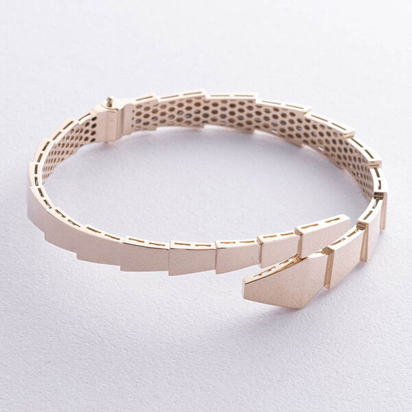 Жесткий браслет Змея в желтом золоте 038464 детальное изображение ювелирного изделия Жесткие браслеты из золота