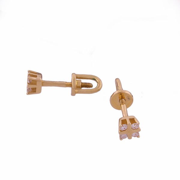 Золотые серьги с бриллиантом S21334 детальное изображение ювелирного изделия Золотые серьги с бриллиантами Золотые серьги с бриллиантом S21334 детальное изображение ювелирного изделия Золотые серьги с бриллиантами