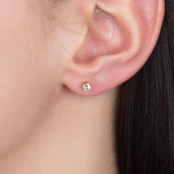 Золоті сережки з діамантами E0462-1 детальне зображення ювелірного виробу