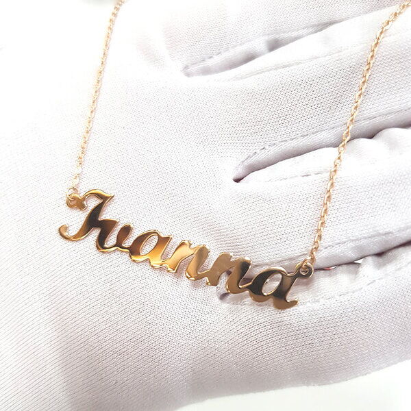 Именное колье из золота Ivanna  Именное колье из золота Ivanna