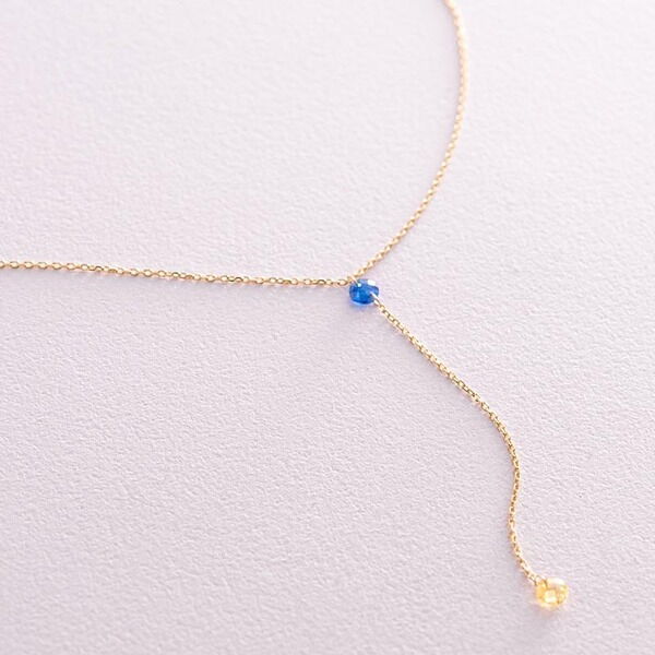 Кольє в жовтому золоті "Українка" 037479 детальне зображення ювелірного виробу Кольє в жовтому золоті "Українка" 037479 детальне зображення ювелірного виробу