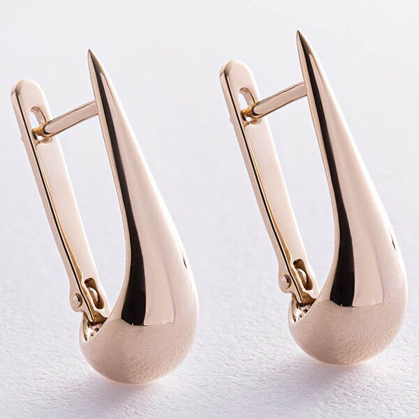 Серьги в желтом золоте Капли Элегантности на английской застежке 039296 детальное изображение ювелирного изделия Золотые серьги без вставок Серьги в желтом золоте Капли Элегантности на английской застежке 039296 детальное изображение ювелирного изделия Золотые серьги без вставок