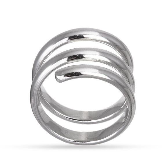 Кольцо спираль 024188 детальное изображение ювелирного изделия Серебряные кольца без вставок Кольцо спираль 024188 детальное изображение ювелирного изделия Серебряные кольца без вставок