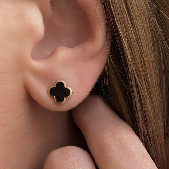 пусеты клевер пусеты клевер