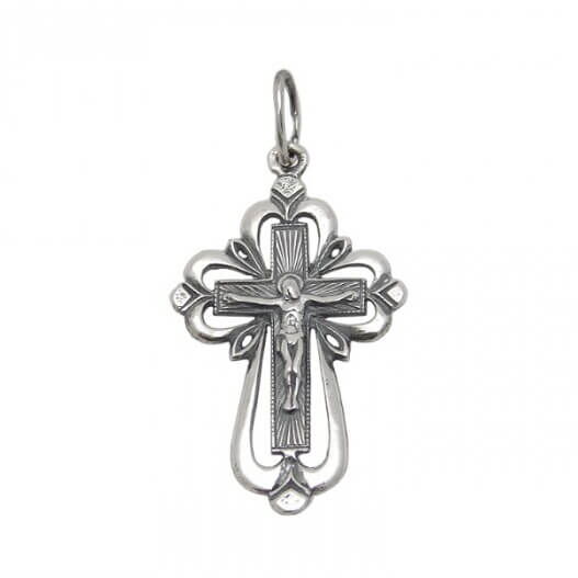 Серебряный крестик 030284 детальное изображение ювелирного изделия Серебряные изделия Серебряный крестик 030284 детальное изображение ювелирного изделия Серебряные изделия