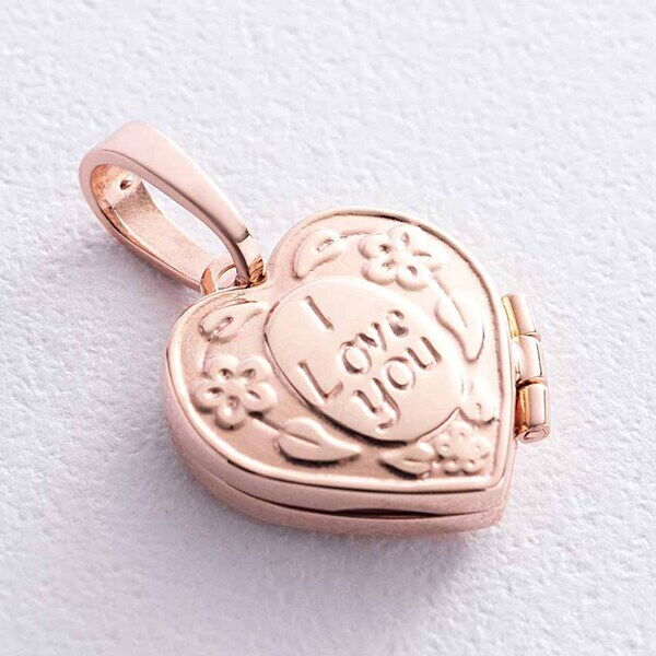 Подвеска для фото Сердечко в красном золоте  038749 детальное изображение ювелирного изделия Золотые подвески без камней Подвеска для фото Сердечко в красном золоте  038749 детальное изображение ювелирного изделия Золотые подвески без камней