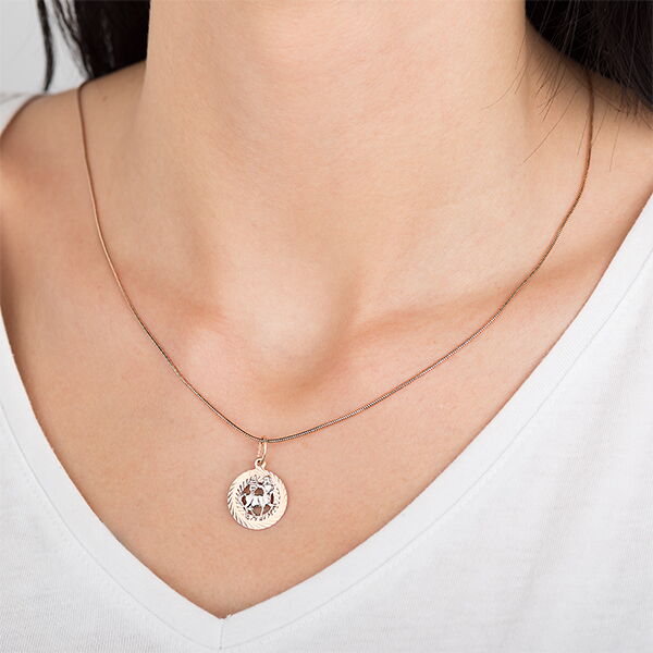 Золотой кулон знак зодиака Стрелец  Золотой кулон знак зодиака Стрелец