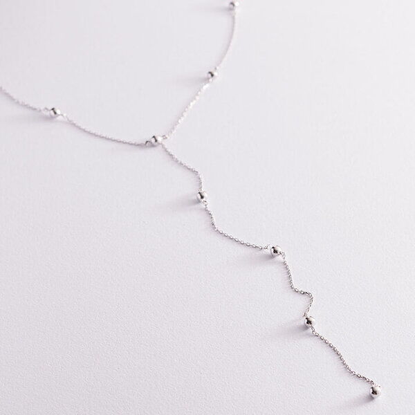 Кольє з кульками в білому золоті Alva DONNA 036053 детальне зображення ювелірного виробу Кольє з кульками в білому золоті Alva DONNA 036053 детальне зображення ювелірного виробу