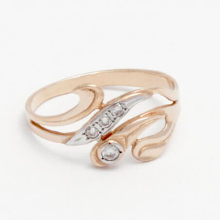 Позолоченое кольцо Инесса 027775 детальное изображение ювелирного изделия Серебряные кольца Позолоченое кольцо Инесса 027775 детальное изображение ювелирного изделия Серебряные кольца