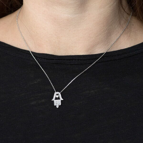 серебряное коле с подвеской Хамса серебряное коле с подвеской Хамса