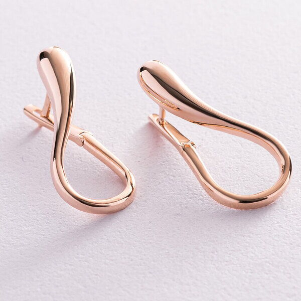 Золотые серьги глянцевые на английском замке "Элегия" 037929 детальное изображение ювелирного изделия Золотые серьги с английским замком Золотые серьги глянцевые на английском замке "Элегия" 037929 детальное изображение ювелирного изделия Золотые серьги с английским замком